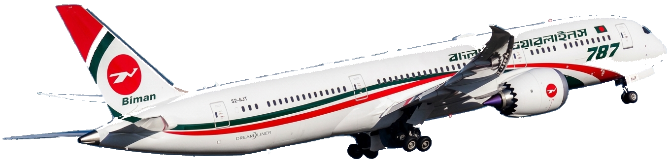 Biman Bangladesh Airlines aircraft in flight